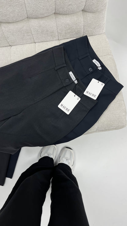 Straight leg pants classic dark washed grey (tall)