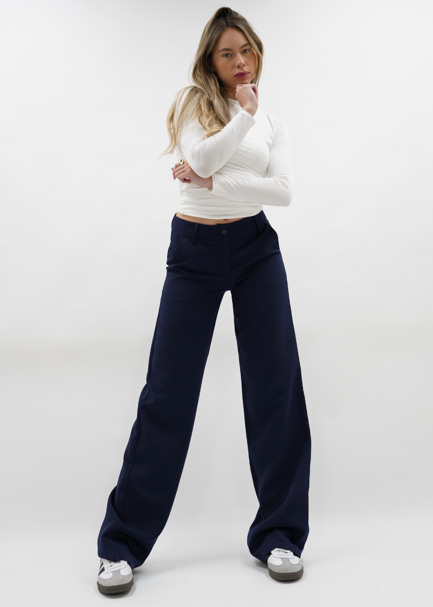 Low/mid waist pants casual night blue (regular)