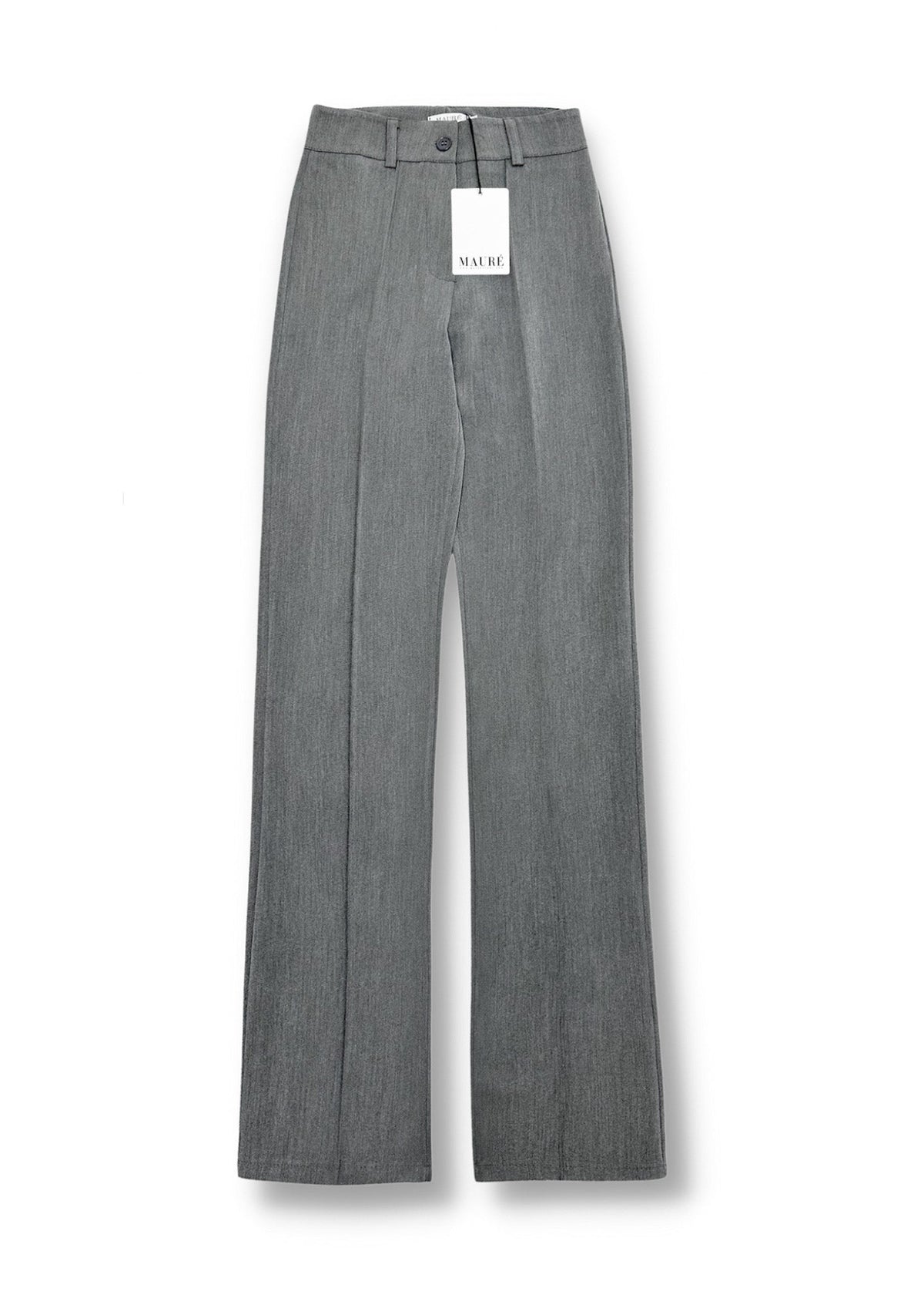 Straight leg pants met pressfold light washed grey (tall)