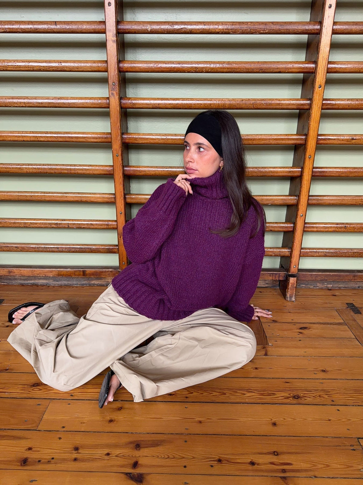 Valdamara oversized turtleneck - Purple