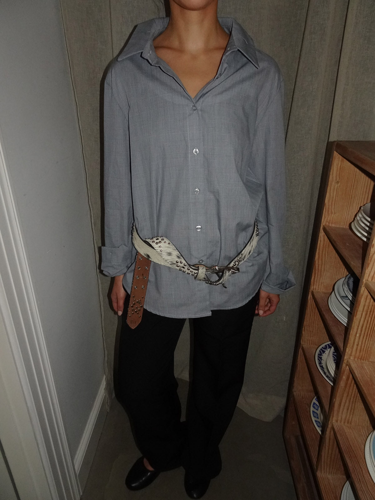 Liora checkered shirt - Grey