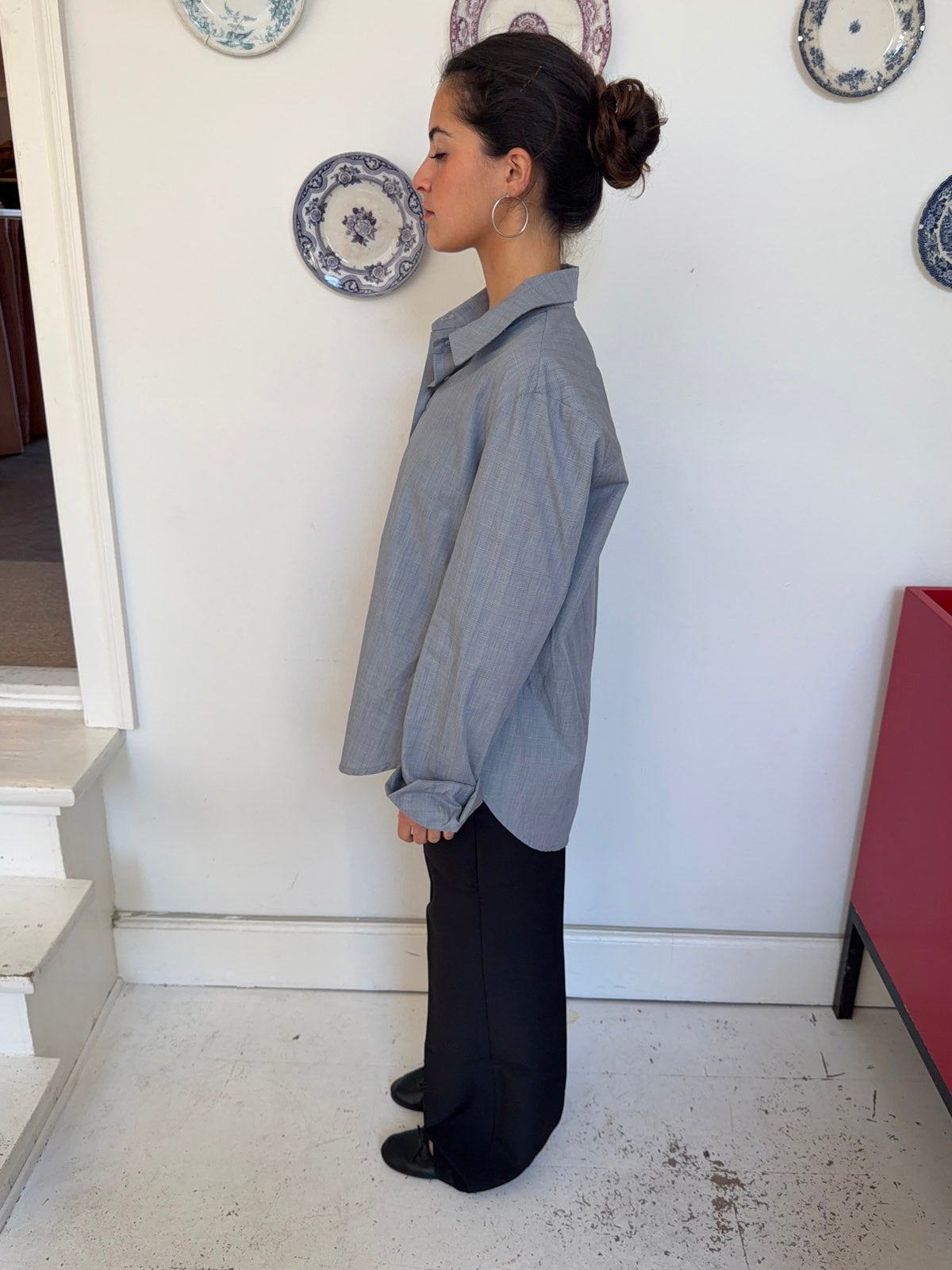 Liora checkered shirt - Grey